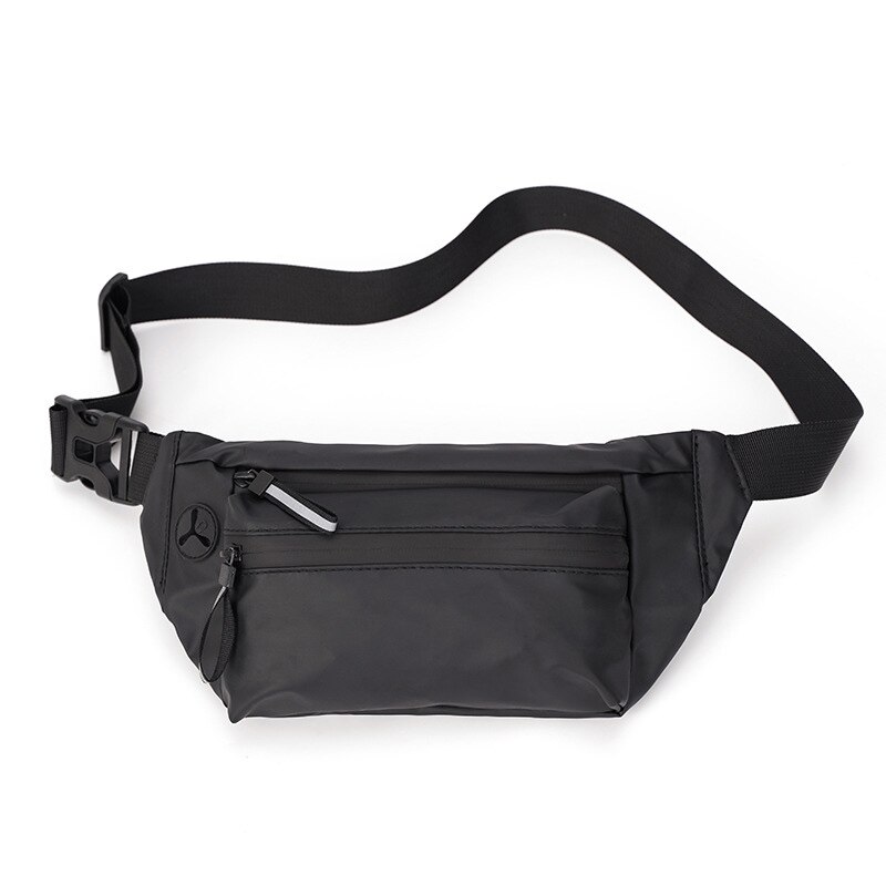 Taille Tasche Frauen Wasserdichte Gürtel Tasche fanny Pack Große Kapazität Crossbody Brust Taschen unisex Hüfte miserabel Tasche: Schwarz