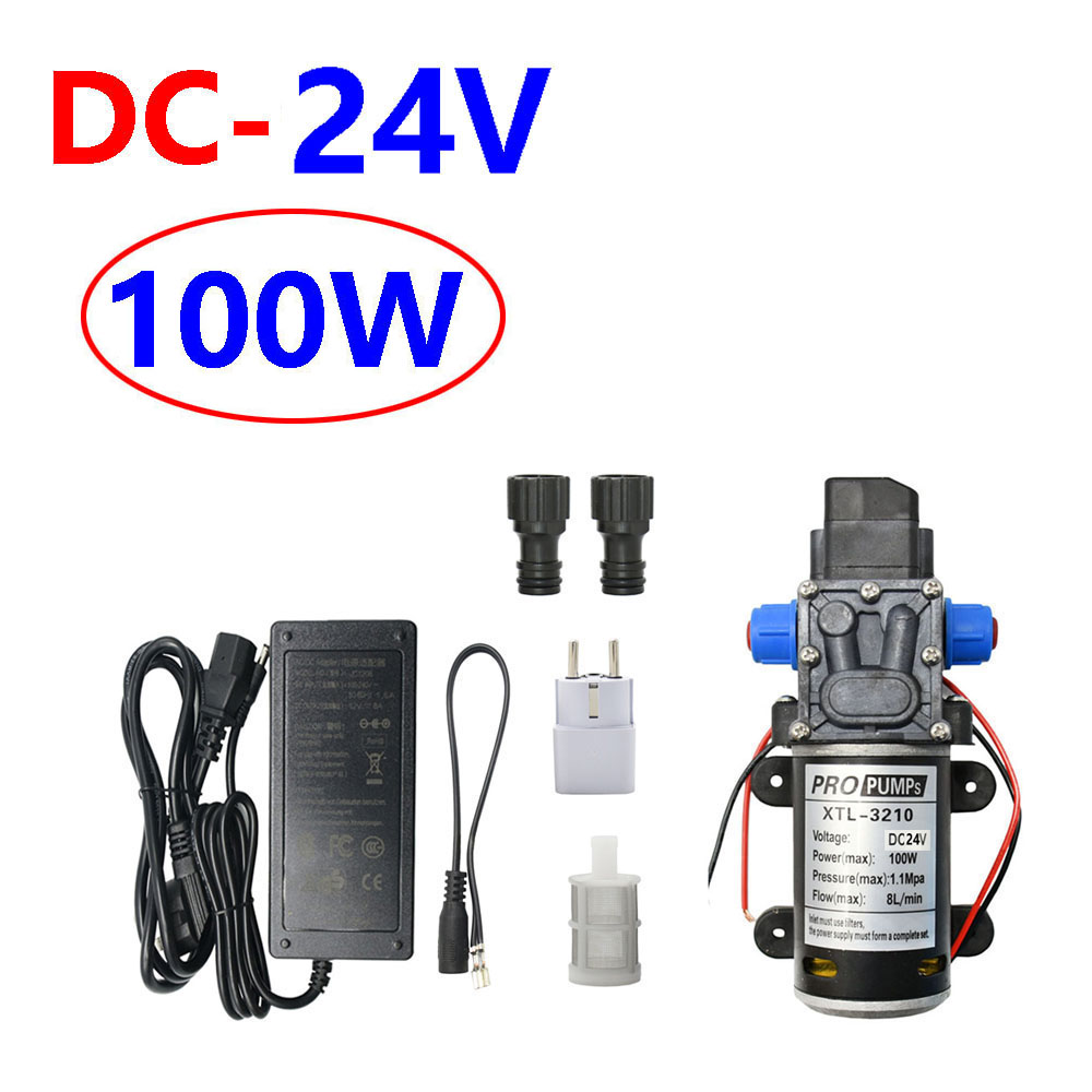 Pompe à eau à membrane haute pression, 60W 80W 100W, DC 12V 24V, pompe auto-amorçante, interrupteur automatique, outils de système d'irrigation