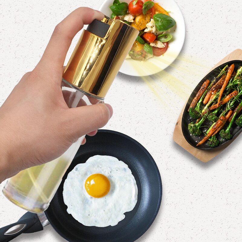 Køkken abs madlavning grill spray olie flaske glas gryde hjemme bbq bagning eddike spray tank olie eddike dispenser tilbehør