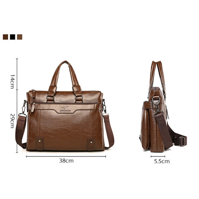 Retro tas schoudertas heren aktetas grote capaciteit zakelijke documenten messenger bag handtassen man crossbag voor computer laptop