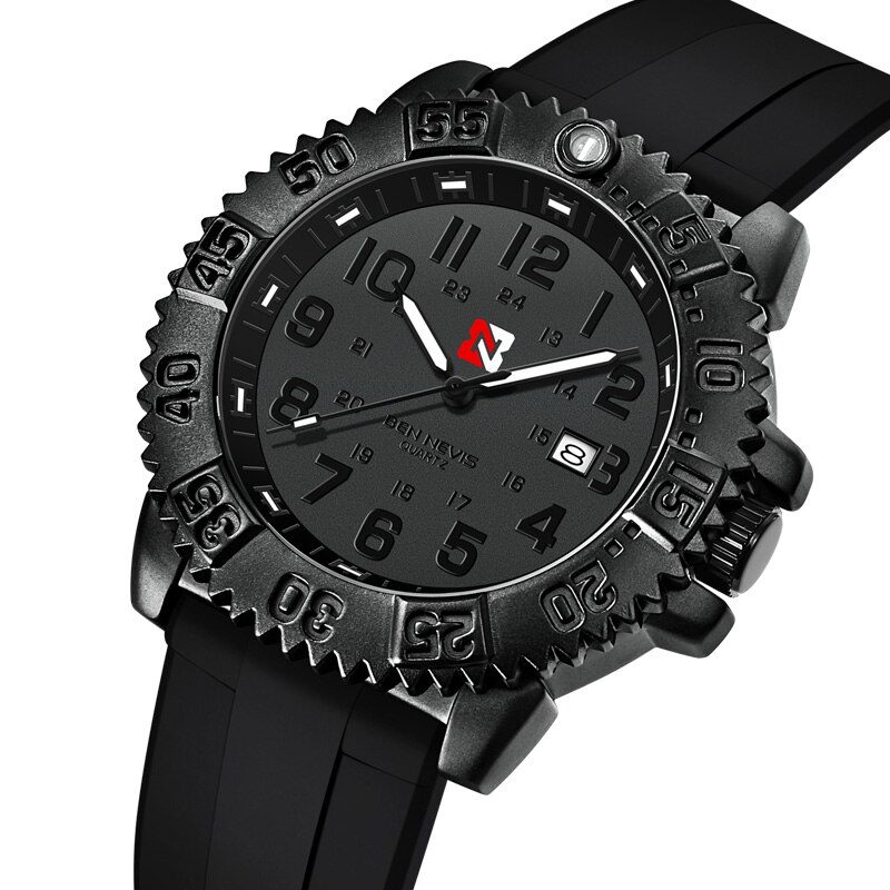 Army Horloges Top Luxe Waterdicht Auto Datum Mannelijke Sport Quartz Horloges Mannen Relogio Masculino: black