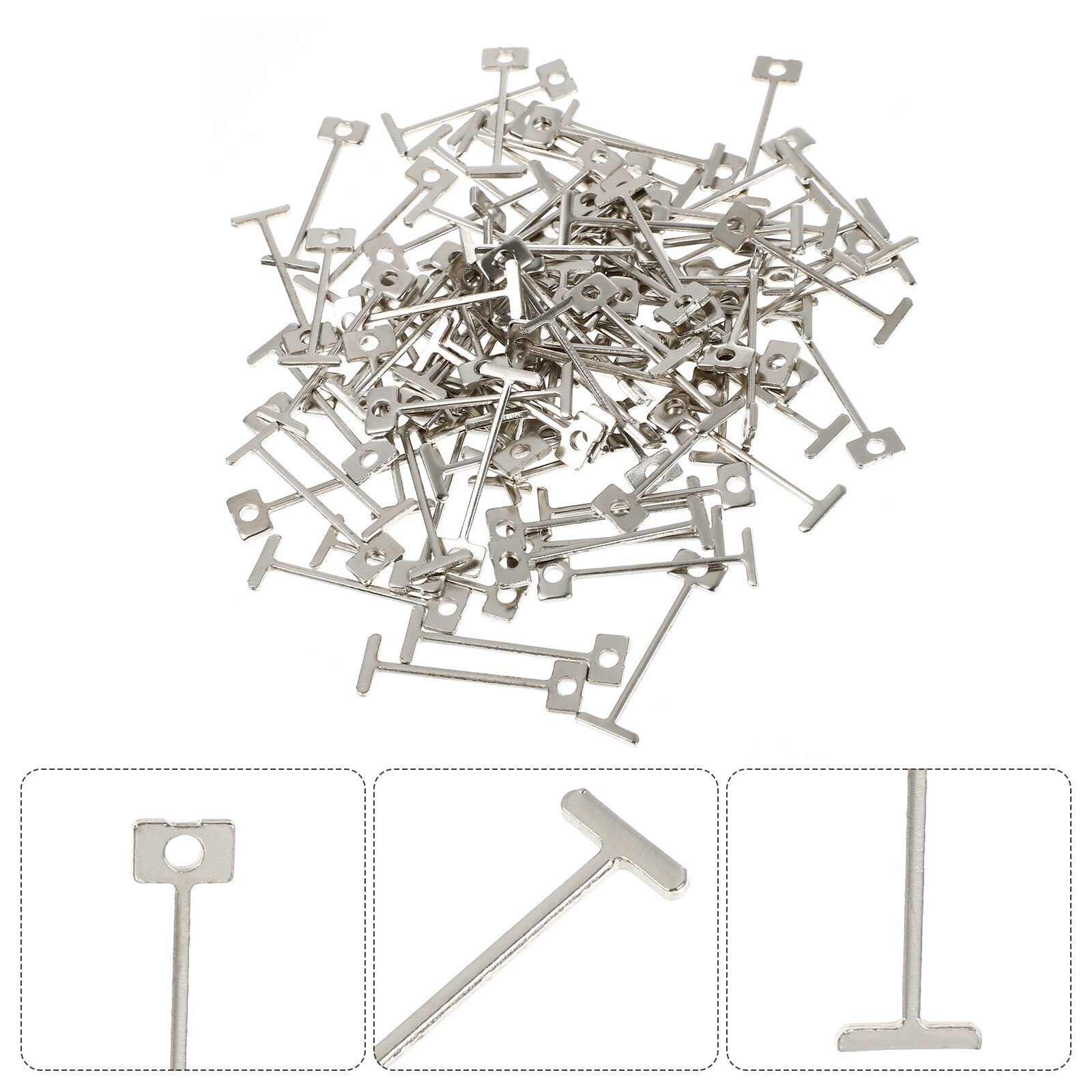 100pcs Tile Leveling System Leveling Steel Pin Tile Leveling Replaceable Pin