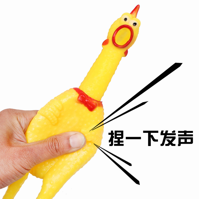 Pet Toy Rooster Screaming Rubber Chicken Shrilling Cock Attractive Dog Cat Toy Dogs Chew Toys Dog Toys