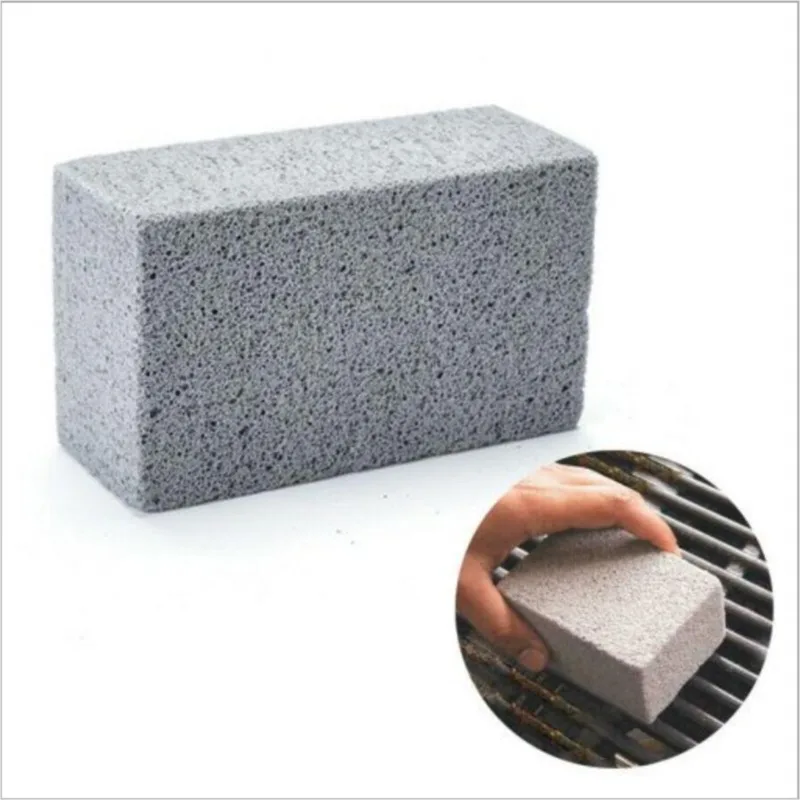 BBQ Grill Cleaning Brush Brick Block Barbecue Cleaning Stone Pumice Brick For Barbecue Rack Outdoor Kitchen BBQ Tools