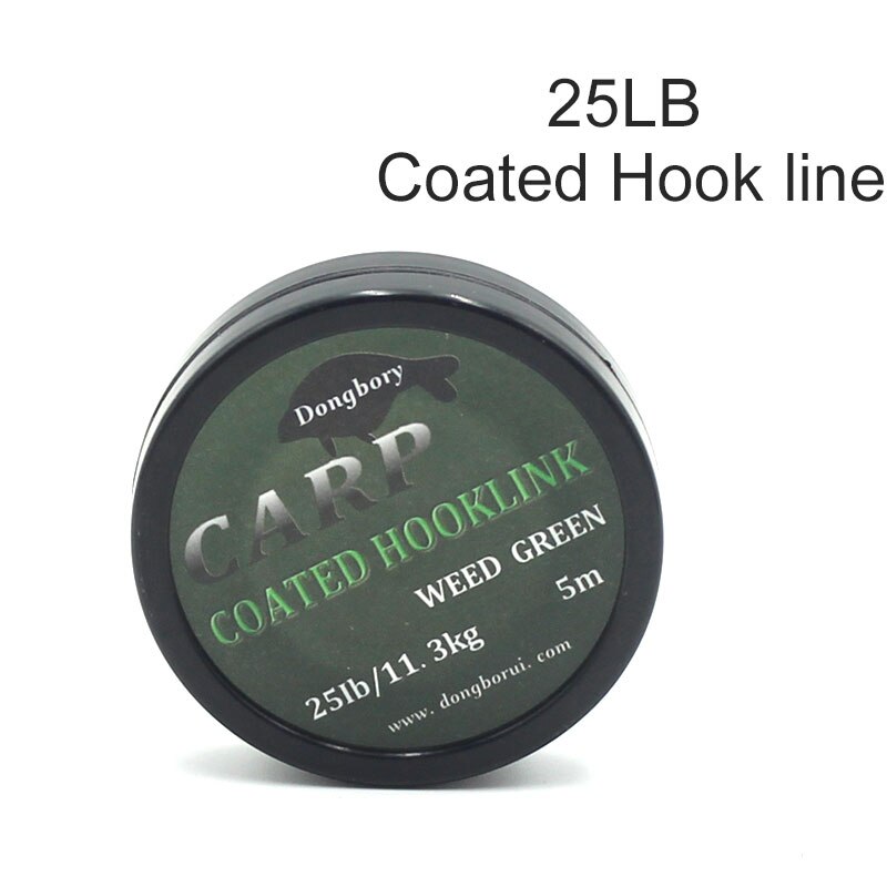 5m coating hook hook carp fishing line 8 strand braided line hook drill rig carp fishing tackle for carp fishing equipment: 1PC-25LB