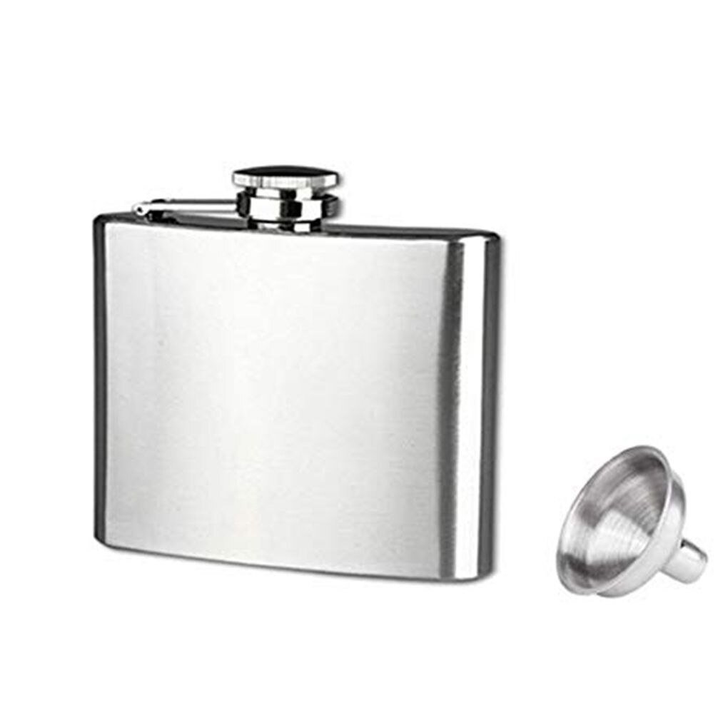 Botella de acero inoxidable para bebidas, frasco con tapa para licor, Whisky, Alcohol, embudo, , 1 ud.,