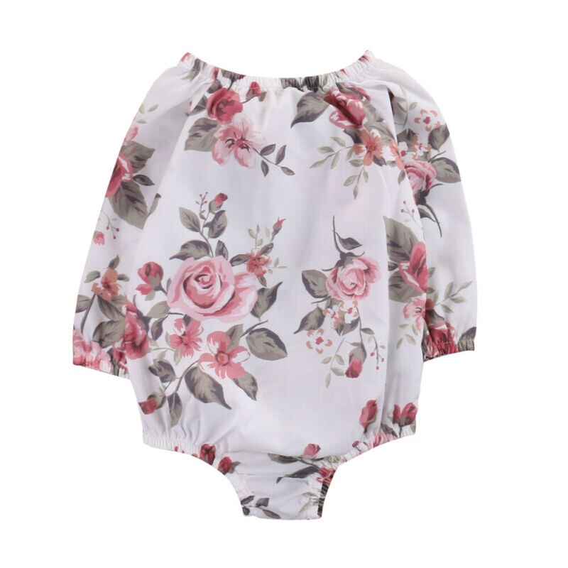 Bebê recém-nascido menina menino roupas definir manga longa macacão floral outfits