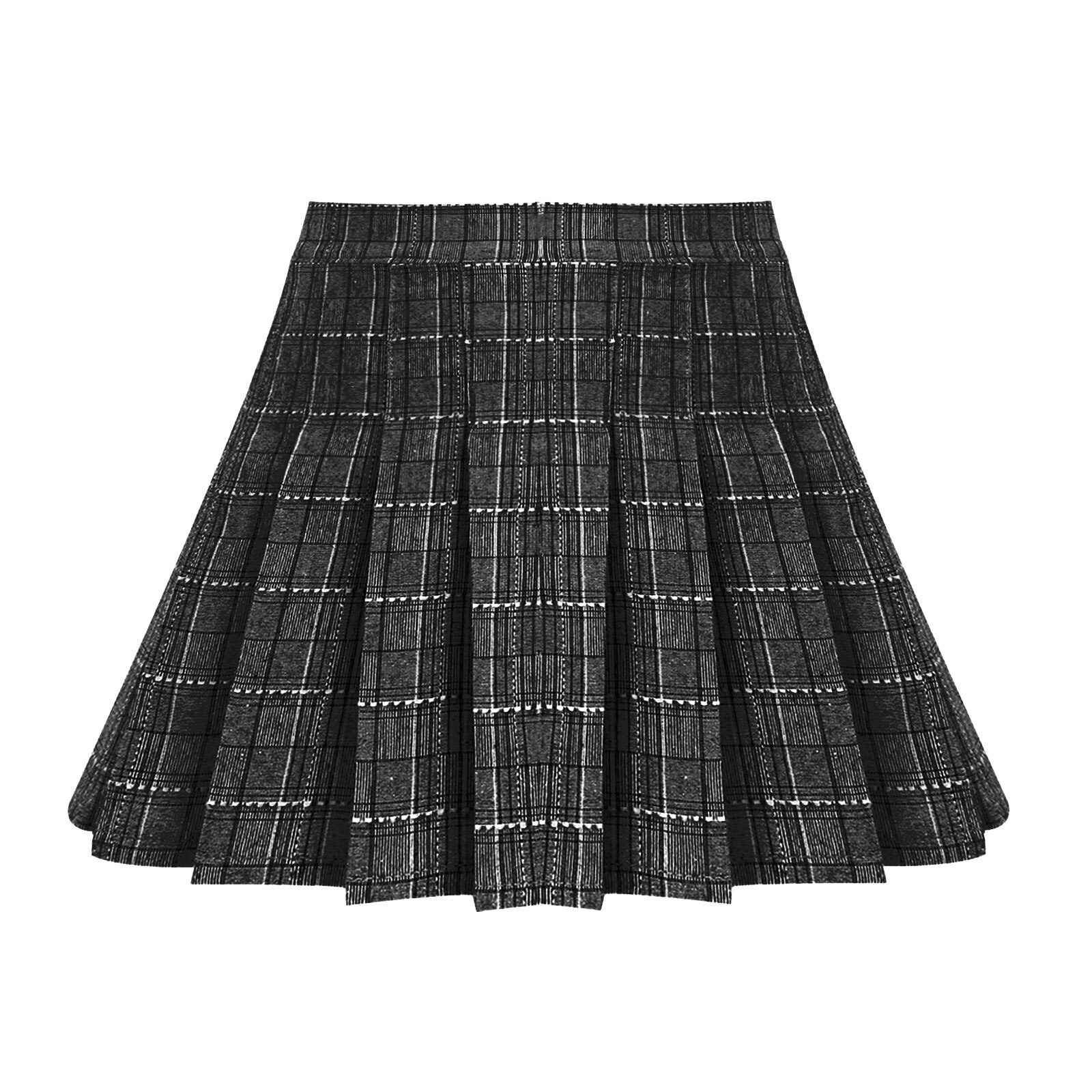 Kids Girls Pleated Skirt Cute Japanese School Uniform Toddler Teen Girls A-line Plaid Skirt Mini Short Skirts Children Clothing: Grey / 110