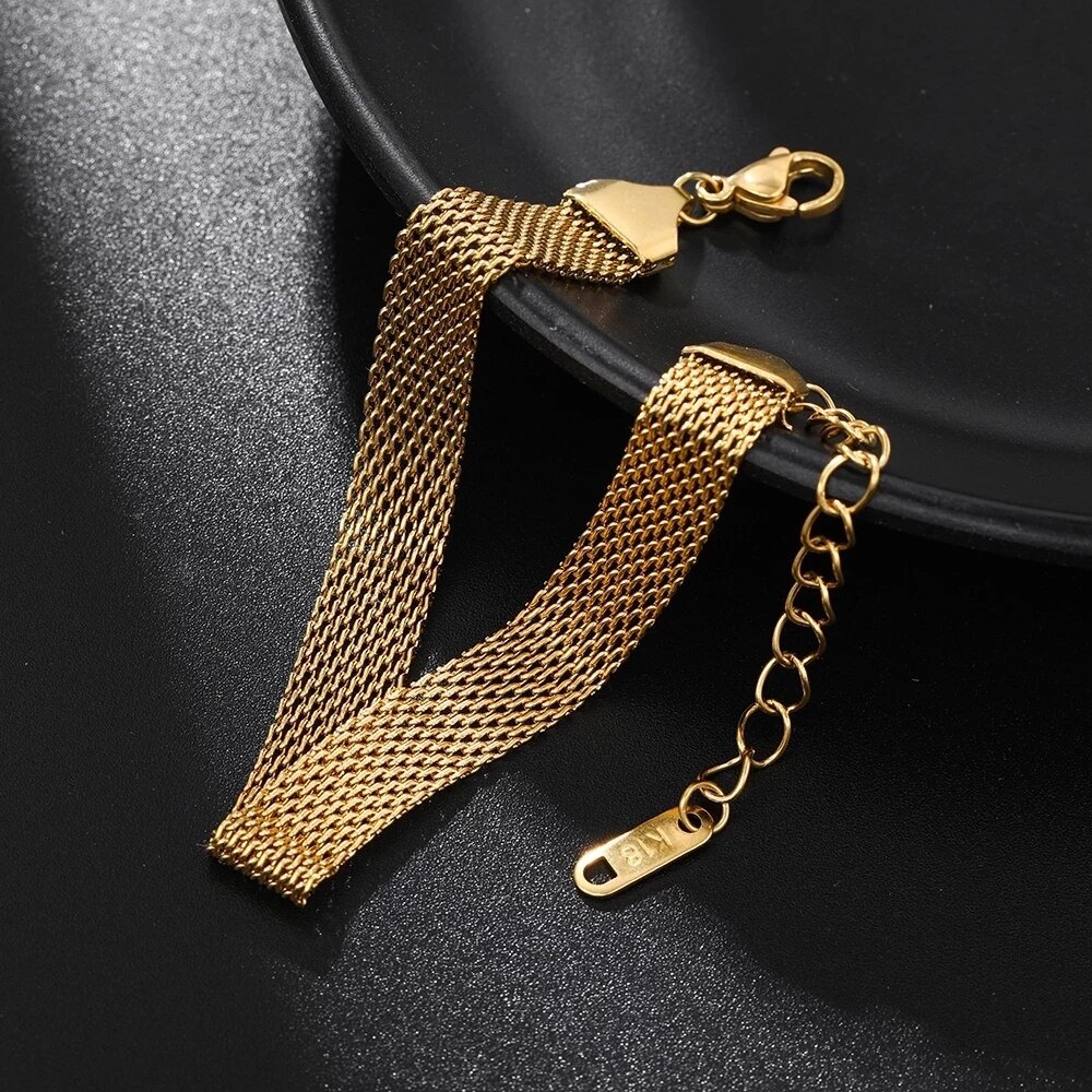 2022 nuova collana con cintura a maglie di tendenza per donna girocollo in rete di metallo in acciaio inossidabile dorato sul collo a catena gioielli Goth collare da donna regalo