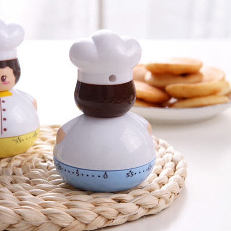 Funny Caartoon Kitchen Timer Plastic Mechanical 60 Minutes Cooking Count Up Countdown Alarm Bell Sleep Stopwatch Clock