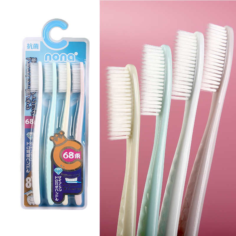 NONA4 stuk zacht haar lange kop volwassen grote tandenborstel Korea Korea Comfort Teeth Super Orale reinigingsborstel