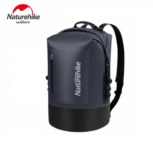 Naturehike 20l/30l/40l vanntette poser tørrpose tpu vanntett ryggsekk sportsbag rafting svømmesekker ryggsekk ugjennomtrengelig tørrpose: Svart / 20l