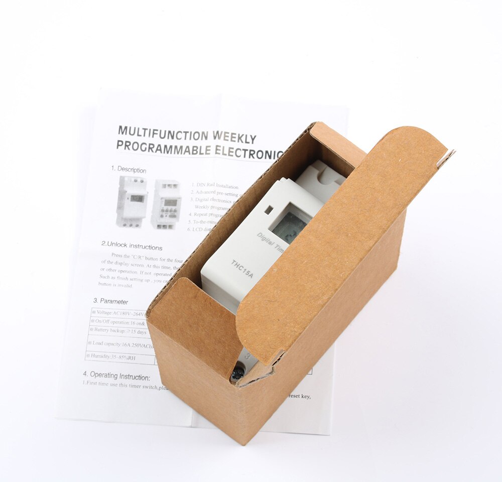 Electronic Weekly 7 Days Programmable Digital TIMER SWITCH Relay Control 220V 230V 6A 10A 16A Din Rail tp8a16 No lock