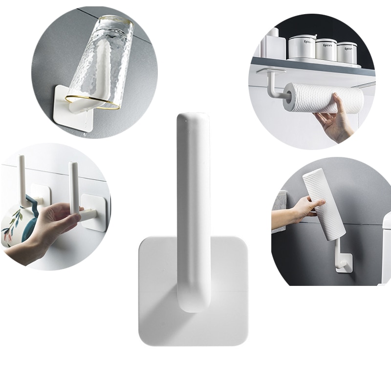 Multifunctional Stick hook Wall Hooks Waterproof Oilproof Self Adhesive Hooks Seamless Hanging Hook For Kitchen Bathroom Office