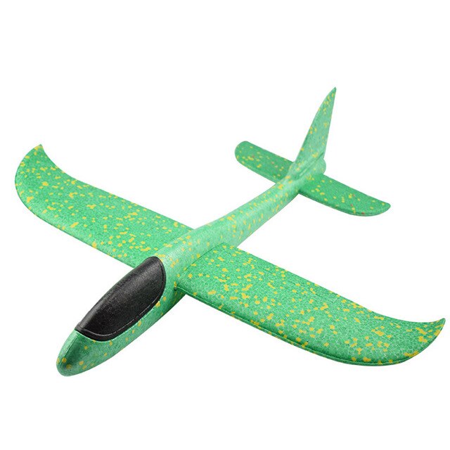 48 cm epp skum hånd kaste fly udendørs lancering svævefly fly børn fly legetøj kaste fly interessant legetøj: Grøn