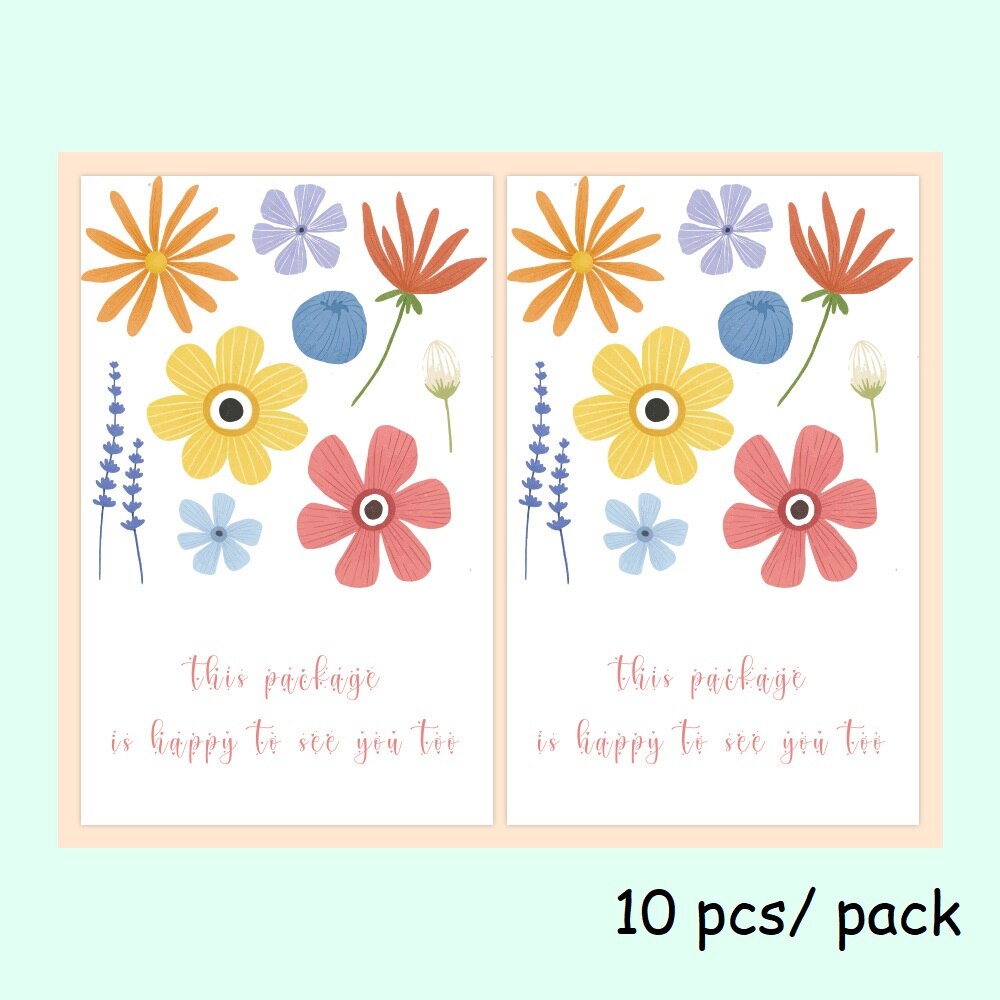 10-50pcs Green Leaf Rectangular Sticker Packaging Supplies Box Sealed Sticker Sticker Coated Paper Label: QY956-10pcs