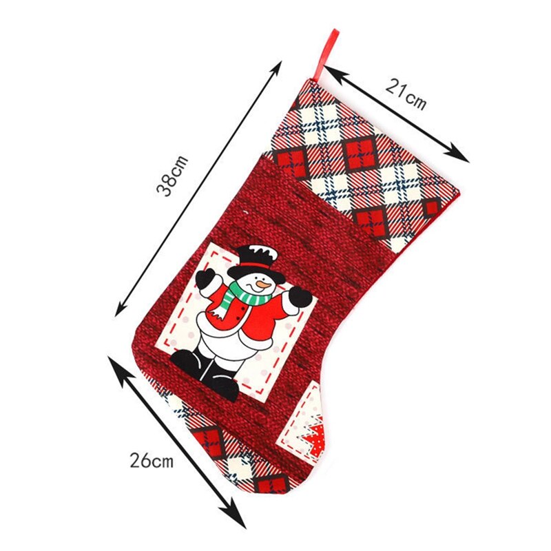 Weihnachten Strümpfe, Plaid Manschette Kamin Weihnachten Baum Hängen Strümpfe für Familie Dekor
