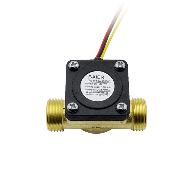 DN15 water flow sensor Hall water flow sensor Impeller flow meter Copper water flow sensor