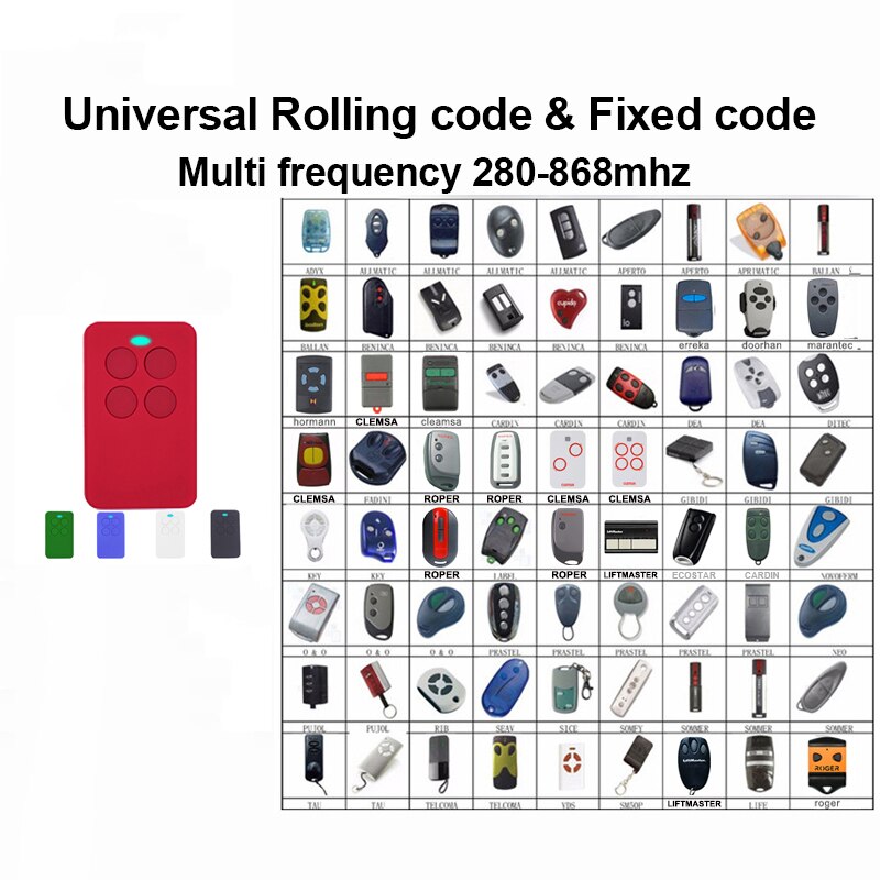 Garage Door Remote Control 433.92mhz gate control rolling code remote control duplicator clone Garage Command Opener