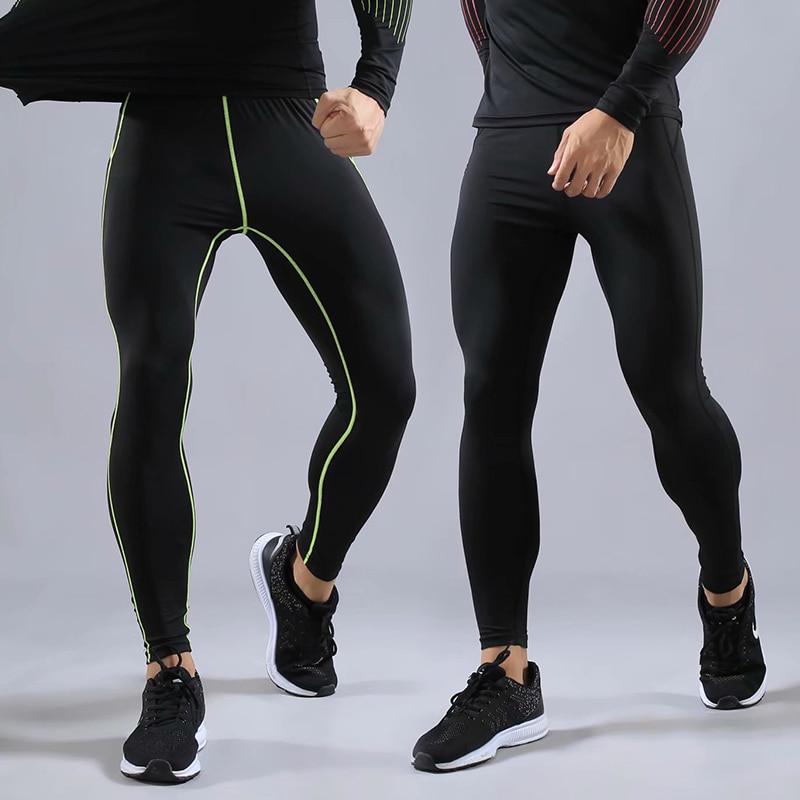 Running compression pants tight leggings sports fitness men's sportswear pants trousers tight training legs men's gymnastics