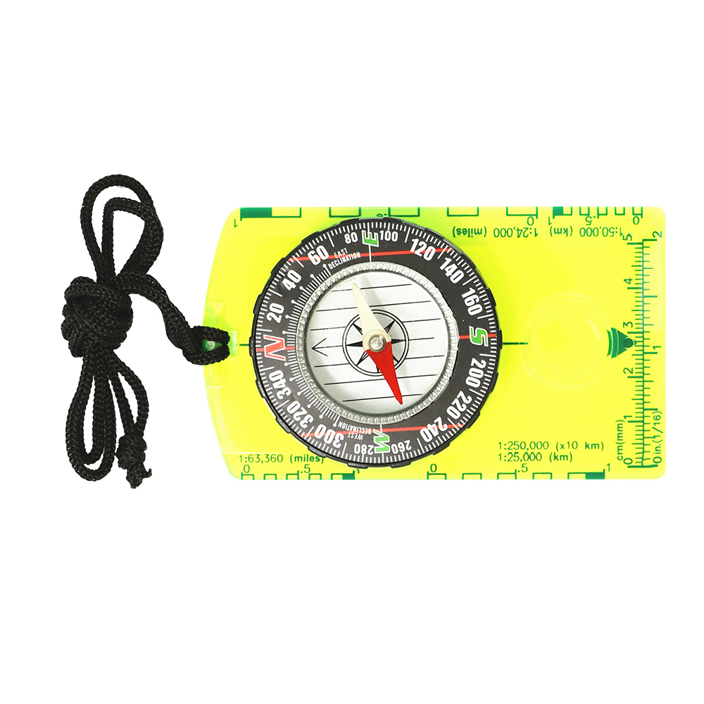 Outdoor Camping Digital Compass Acrylic Map Reading Navigation Proportional Footprint Travel Hiking Compass Tools travel kits: Default Title