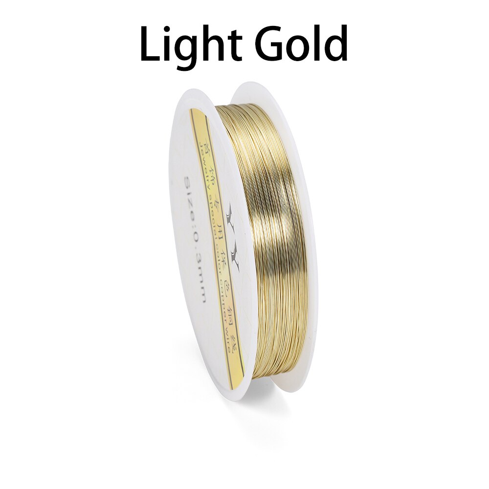 1 rolle Gold Farbe Kupfer Draht 0,2/0,3/0,4/0,5/0,6/0,7/0,8/1,0mm Perlen Schnur DIY für Schmuck Machen Zubehör: 18mm / Rot