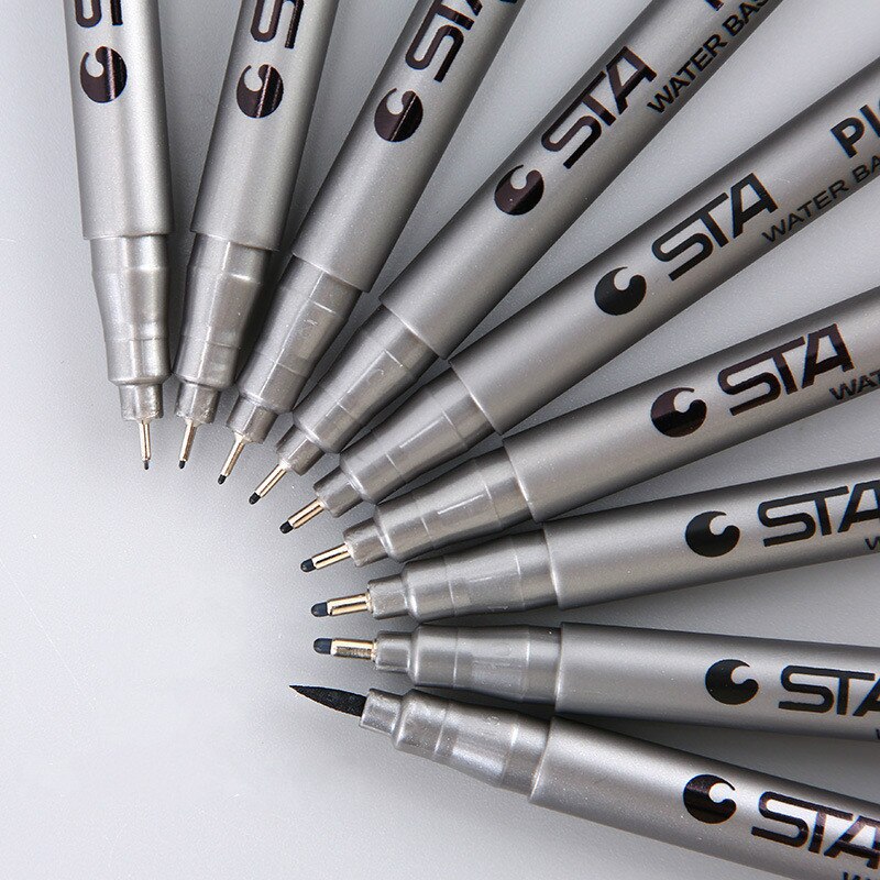 4/9/11/12Pcs Pigma Micron Pen Waterdichte Handgetekende Schets Naald Pen Hand dawing Liner Fineliner Cartoon Handtekening Pen