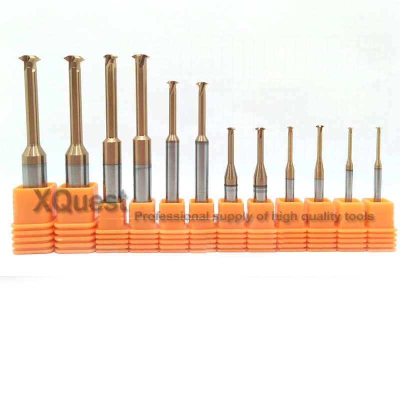 Xquest Tin Vhm Draadfrees Merg 0.3 - 0.6 0.4 - 0.8 0.5 - 1.0 Cnc Enkele Tanden draad Mill Snijders P 0.75 2