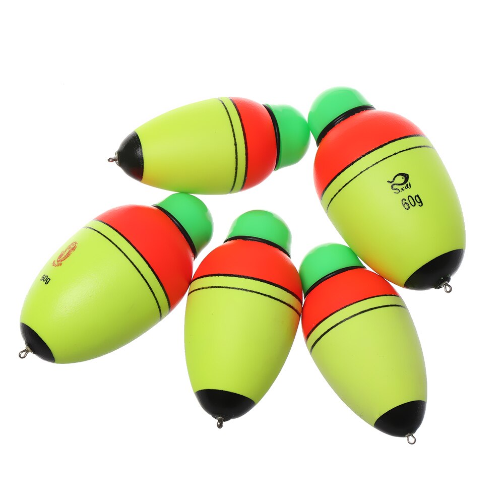 Galleggiante da pesca elettronico 1PC con 1 cella a bottone notte schiuma Eva bastone leggero in plastica attrezzatura da pesca portatile 20g/30g/40g/50g/60g