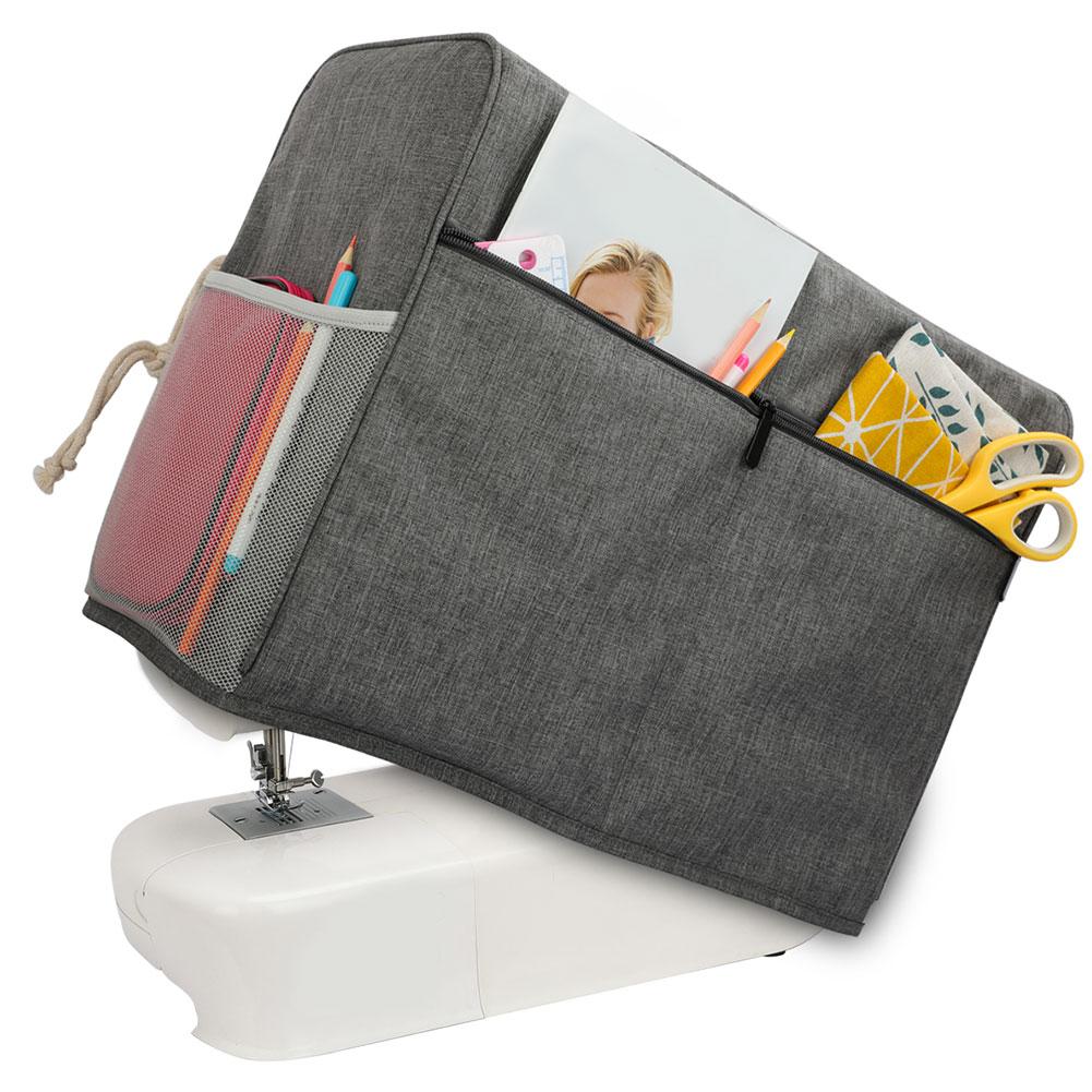 Macchina da cucire Della Polvere di Protezione Della Copertura del Panno Sacchetto di Immagazzinaggio con Tasche per La Macchina Da Cucire E Accessori Acqua-resistente nylon Nuovo: grigio