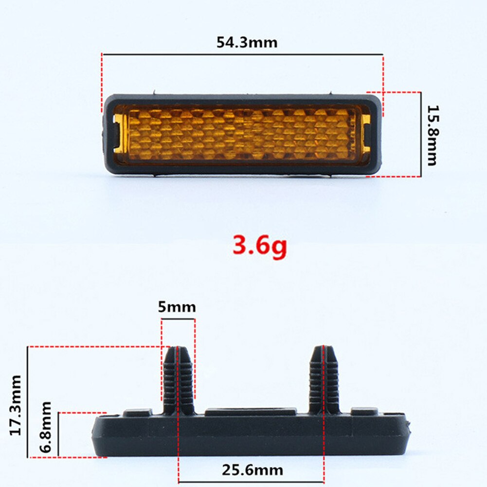4 Stuks Fiets Pedaal Reflector Bike Fietsen Night Veiligheidswaarschuwing Licht Reflecteren Waterdicht Anti-Roest Fiets Pedaal Accessoires