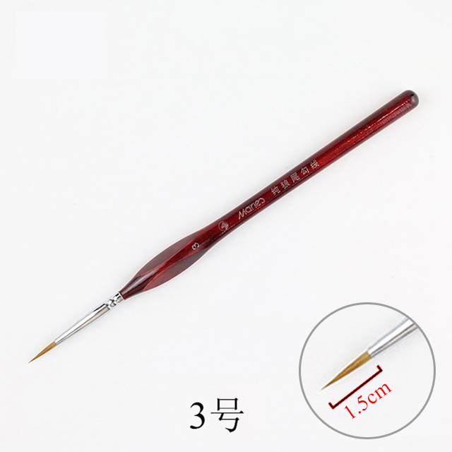 Artiste papeterie Fine peint à la main crochet ligne stylo pointe ronde aquarelle dessin peinture pinceau stylo Art fournitures: 3
