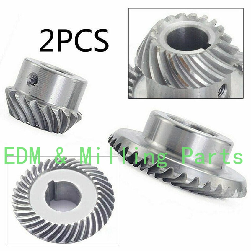 1Set (2pcs) Milling Machine Lifting Gear CNC C77+C96 Helical Mill Gear For Bridgeport