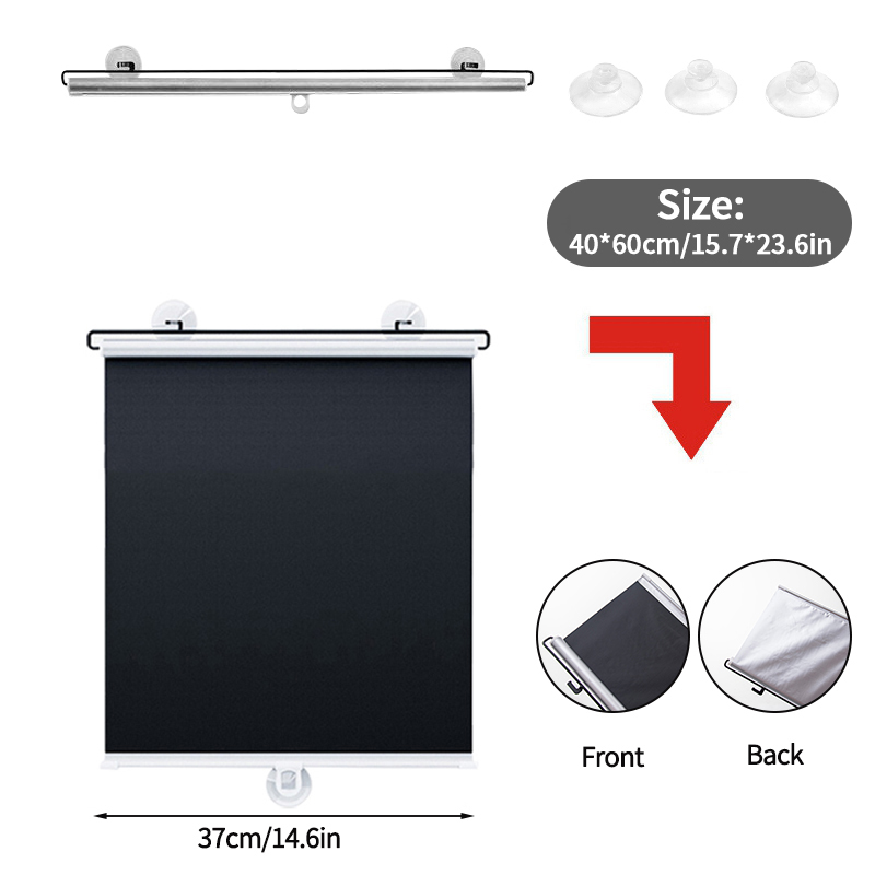 Tende a rullo retrattili Tenda Ventosa Parasole Tende oscuranti Finestra Tenda parasole auto telecamera da letto Cucina Forniture: Blu