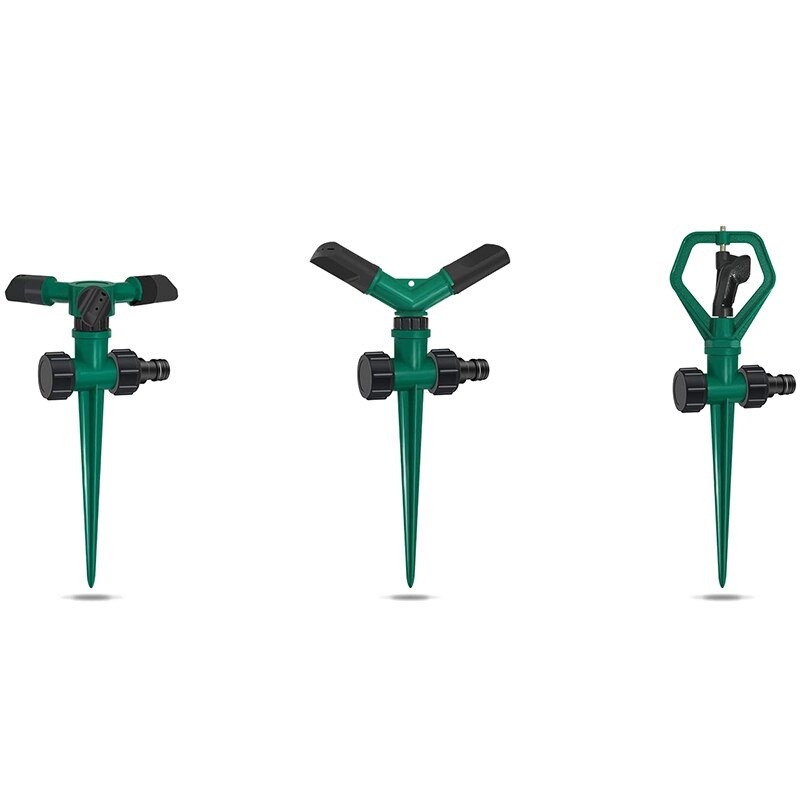3- pack automatisk 360 ° roterande gräsmatta sprinkler justerbart bevattningssystem för gräsmatta, plantskola och gräsbevattning, trädgårdsvattensprutning: Default Title
