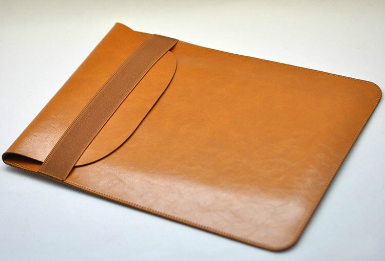 For RAZER BLADE PRO 17" Case laptop luxury Ultra-thin Microfiber Leather notebook cover sleeve Bag: Light Brown