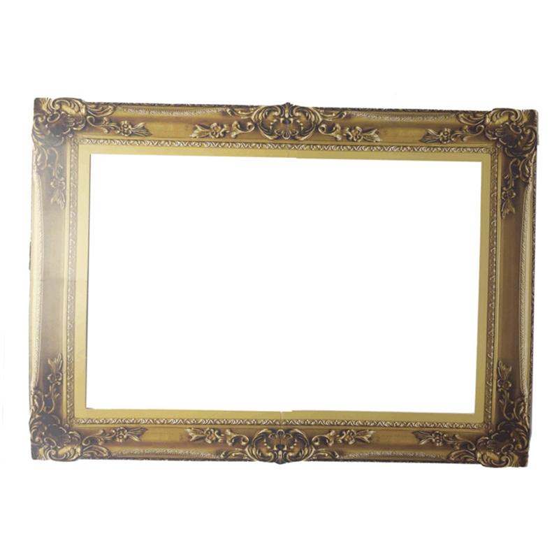 Diy papir billedramme udskæringer antikke fotoboks rekvisitter til bryllupsfødselsdagsfest (guld)