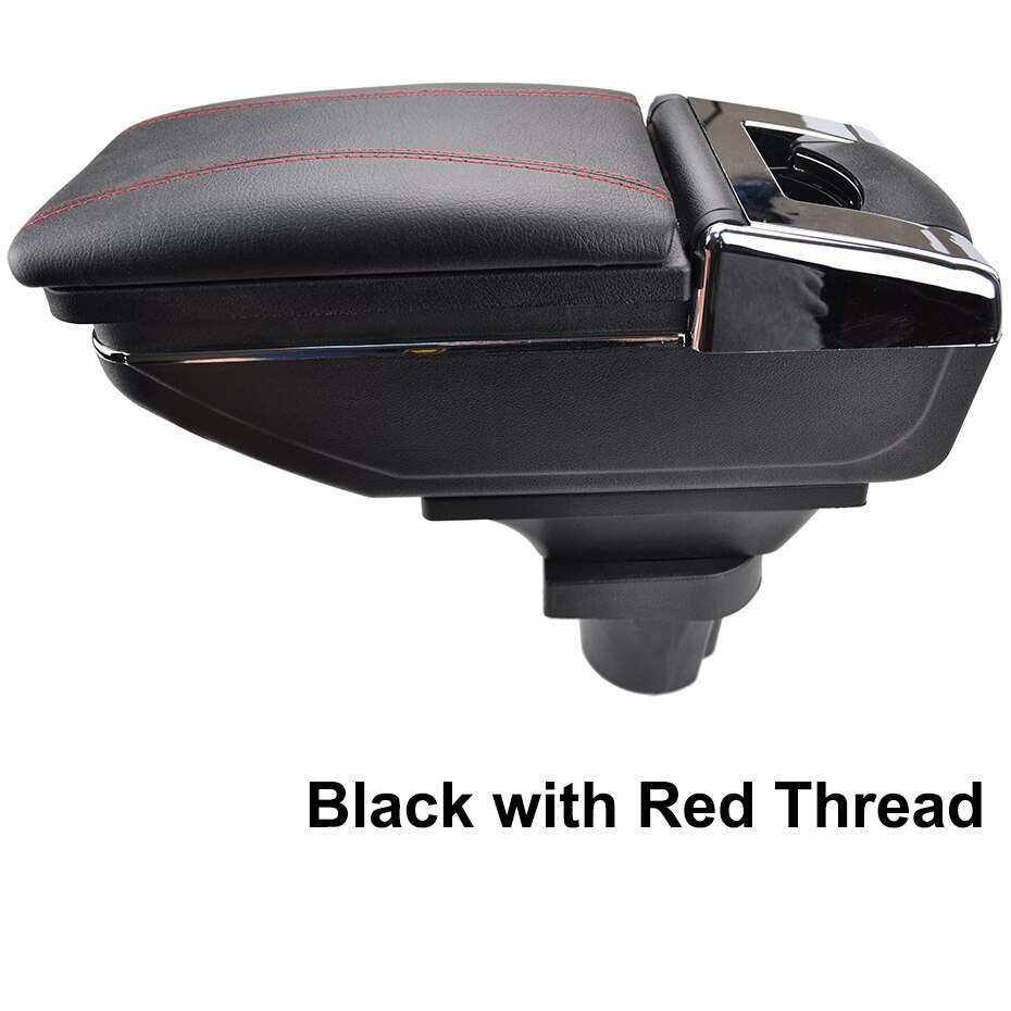 Armrest Arm Rest Rotatable For Toyota Yaris Vitz Hatchback 2006 Centre Console Storage Box 2007: Red Thread