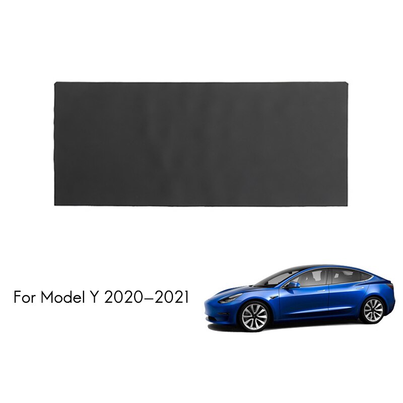 AL22-Leer Voor Tesla Model Y 20-21 Auto Handschoenenkastje Anti-Vuil Pad Sticker