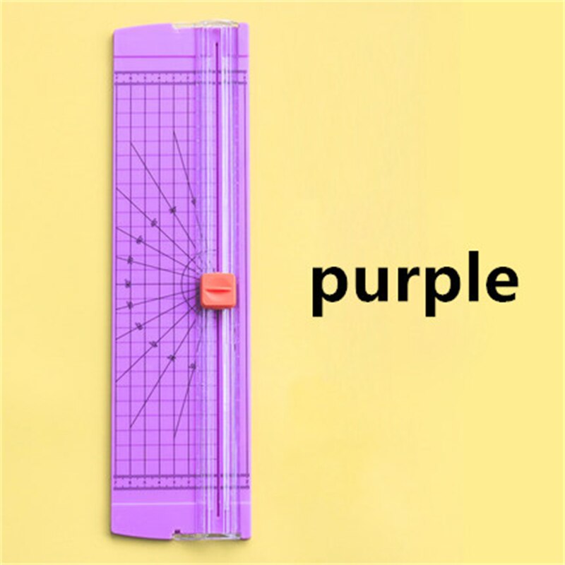 A4 Paper Cutting Machine Paper Cutter Art Trimmer Crafts Photo Scrapbook Blades DIY Office Home Stationery Knife Cutting Mat: 05-purple
