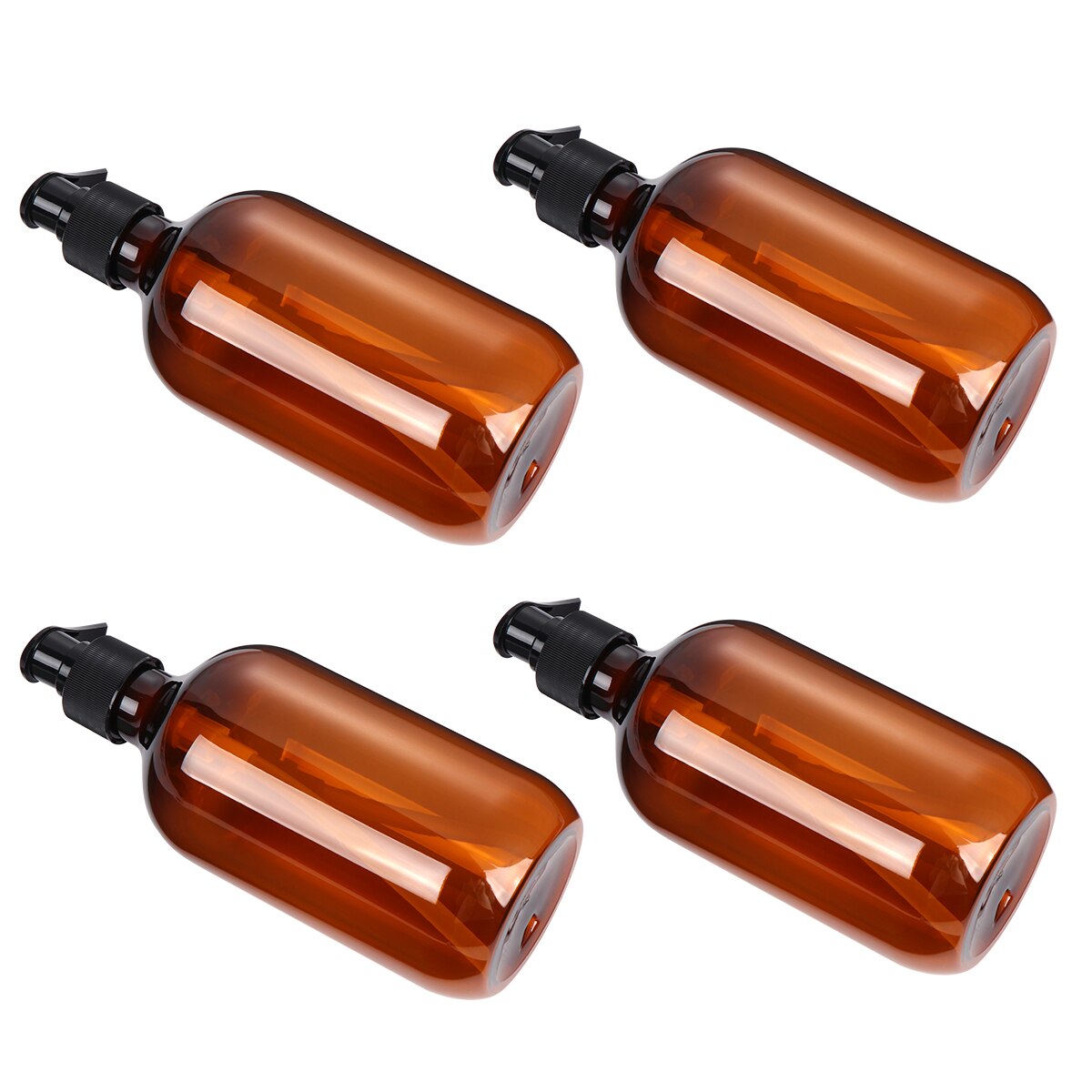 4Pcs 500 ML Lotion Bottles Travel Set Refillable Shampoo Lotions Liquid Sub Bottles for Hotel Home Bathroom Business Travel A50