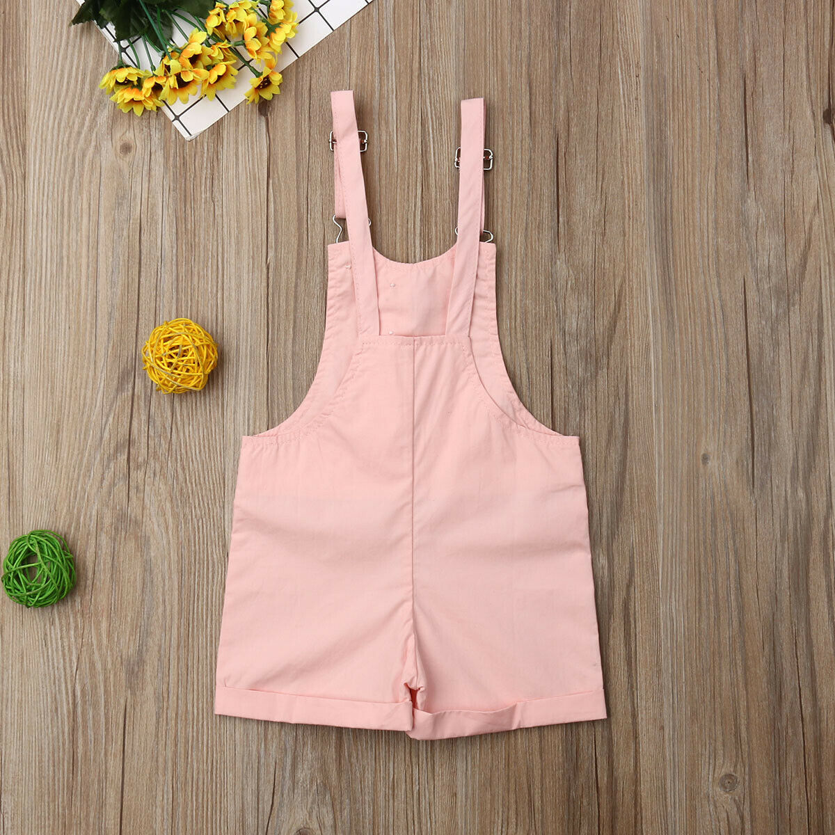 Toddler Kids Baby Girls Romper Jumpsuit Dunagaree Overall Outfits Clothes 1-6Y