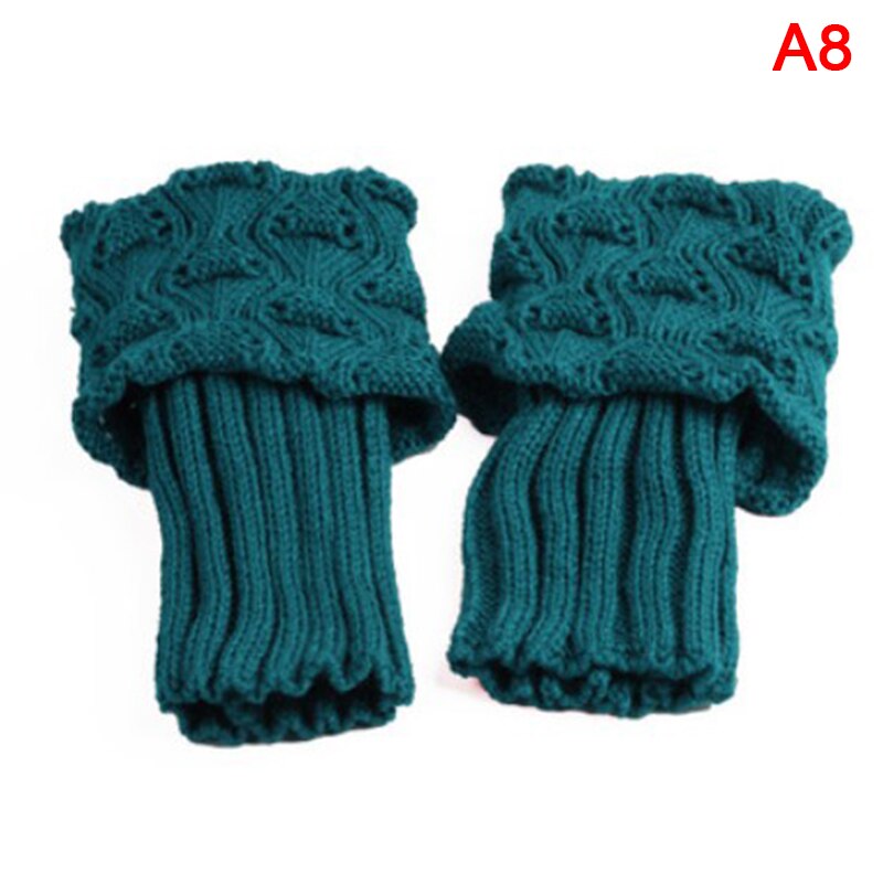 Women Crochet Boot Cuffs Knit Toppers Boot Socks Winter Leg Warmers: 8