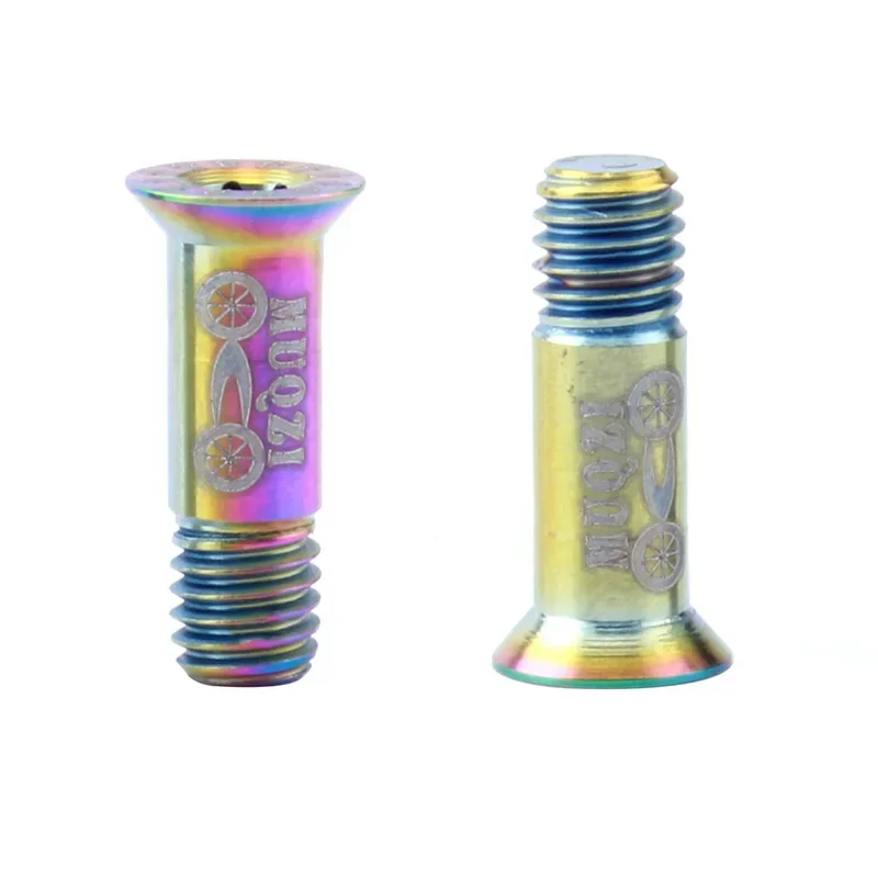 2PCS Bike M5 Titanium Screws Rear Derailleur Jockey Wheel Screws Pulley Guide Wheel Fixed Bolts MTB Road Accessories Parts: Red