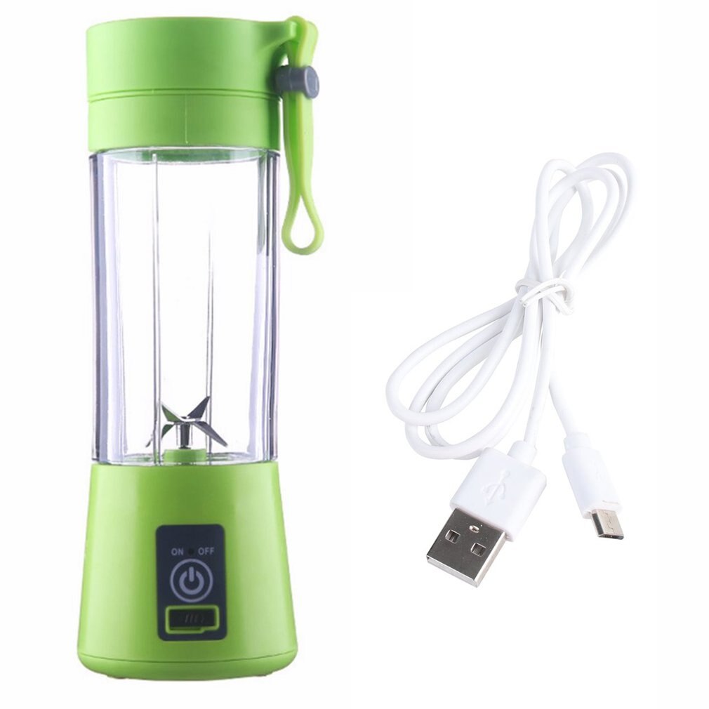 380ml elektrische fruitpersen, usb oplaadbare smoothie blender mixer, sapcentrifuge met enkele vijzel, 4 messen, draagbare fruitblender: Groente