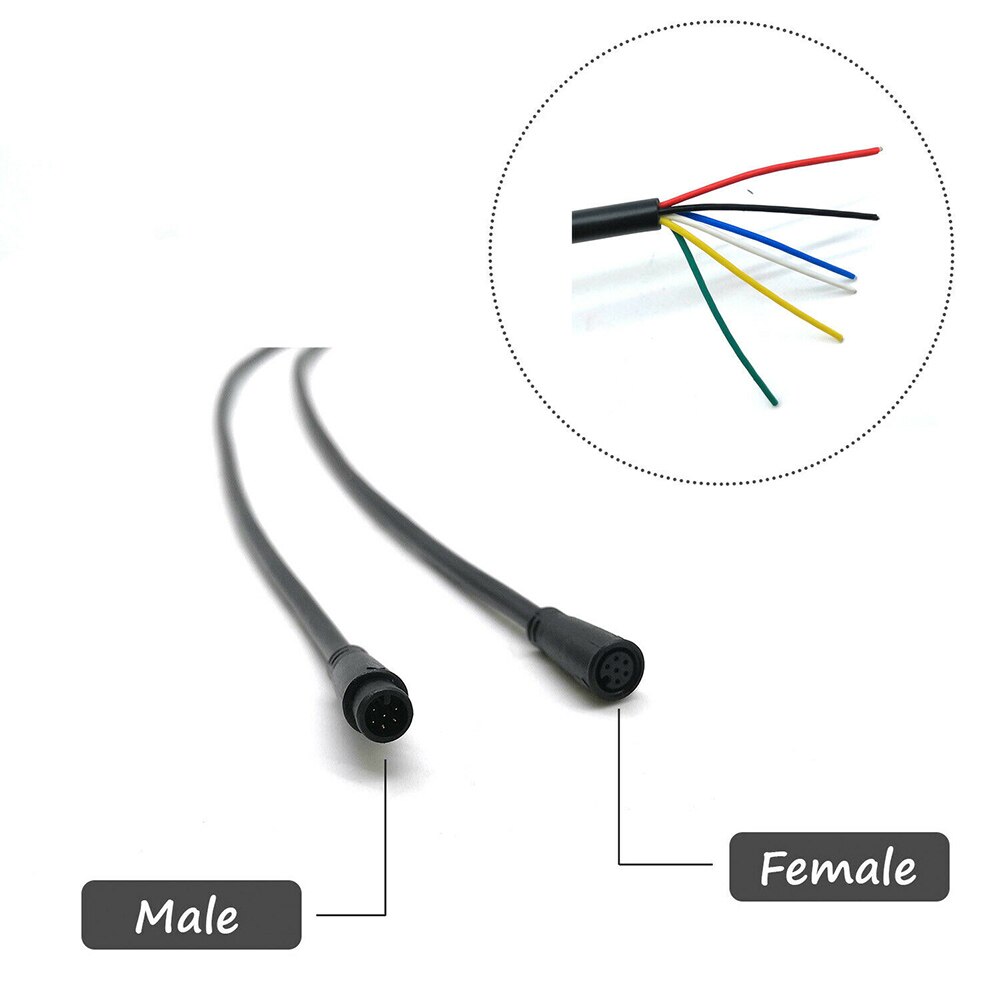 Male Female 2 3 4 5 6 Pin Cable Julet Basic Connector Waterproof Connector For Ebike Display Cables For EBike Modified Accessory