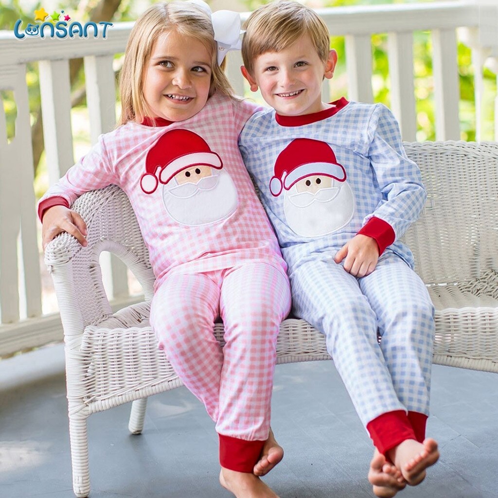 LONSANT Del Fumetto Per Bambini Pigiama Set Ragazzi Degli Indumenti Da Notte del Vestito di Autunno Delle Ragazze Pigiami A Maniche Lunghe Tops + Pants 2pcs Dei Vestiti Dei Bambini n30