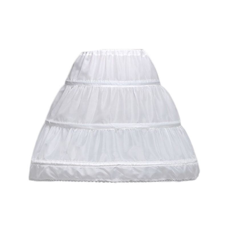Enfants princesse jupe jupon filles robe de mariée avec cerceau jupes accessoires cordon réglable taille doublure 50PE