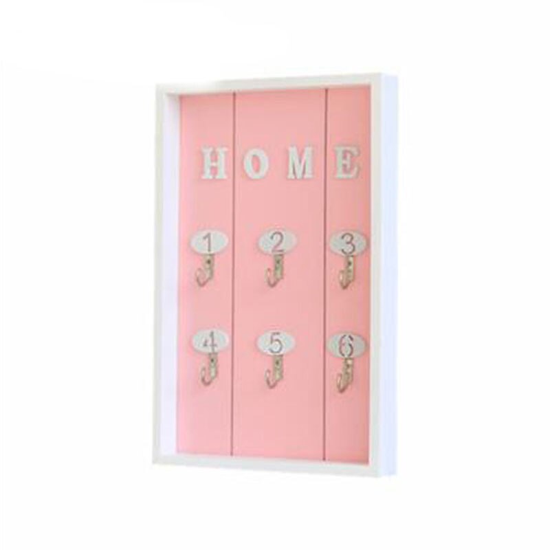 Foyer Key Storage Box Restaurant Milk Tea Shop Wall Storage Rack Decoration Wall Hangings Home Decoration Key Rack: pink