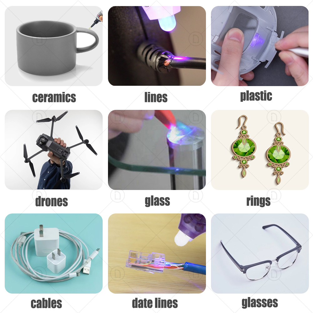 UV Glue Glass Repair Acrylic Metal Crystal Powerful UV Resin Hard Type Ultraviolet Solidify Crafts Clear Adhesive DIY Jewelry